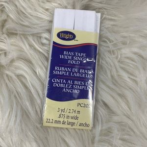 Wrights Bias Tape Wide Single Fold